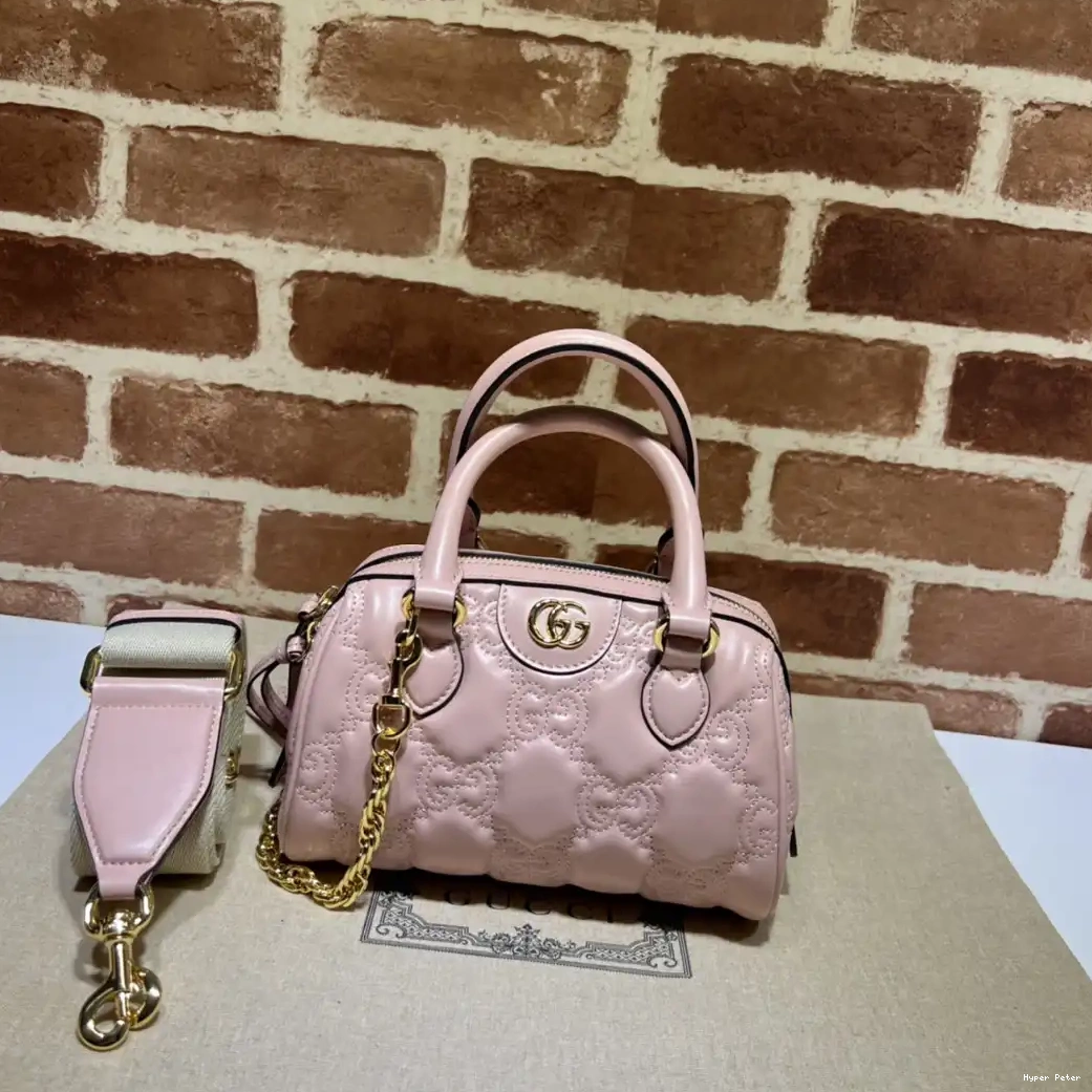 Hyperpeter leather GG GUCCI matelassé top handle bag 0501